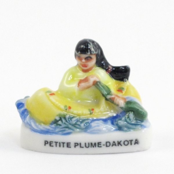 画像1: 【フェーブ】カヌーを漕ぐ女の子 - PETITE PLUME DAKOTA  ARGUYDAL 1999年 (1)