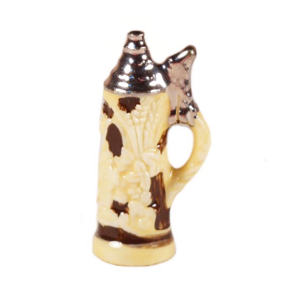 画像1: 【フェーブ】蓋つきビアジョッキ シルバー(2) (1)