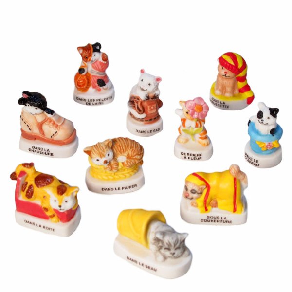 画像1: 【フェーブ】子猫のいたずら 10個(S) (1)