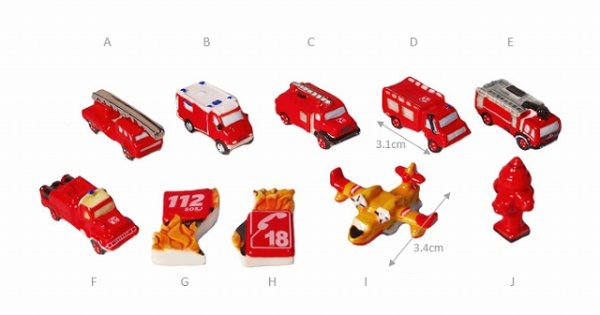 画像2: 【フェーブ】フランスの消防車 10個 単品あり! (S) 2018年 (2)