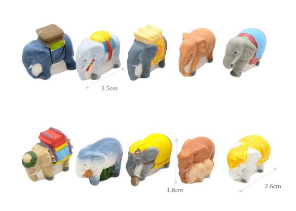画像2: 【フェーブ】愛らしい象　10個（S) (2)