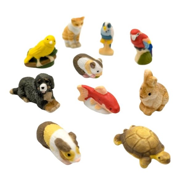 画像1: 人気の動物フェーヴコレクション10個（S） (1)