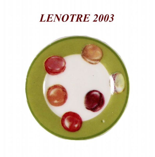 画像1: 【フェーブ】LENOTRE 2003年 ルノートルマカロン柄デザートプレート - ALCARA (M) (1)