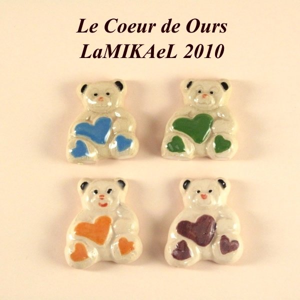 画像1: 【フェーブ】Coeurs d'oursons くまとハート (ベージュ) - LaMIKAeL 2010年 (1)