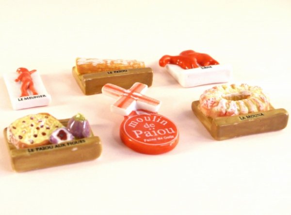 画像2: 【フェーブ】LE MOULIN ET LES PAINS パン 6個 - MOULIN DE PAIOU 2011年 ムーラン・ドゥ・パイウー (M)(S) (2)