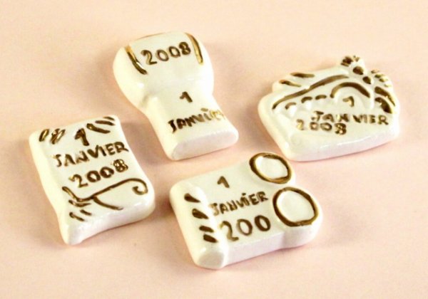 画像2: 【フェーブ】1er JANVIER Or 1月1日ホワイト・ゴールド - NEX 2008年 (S) (2)