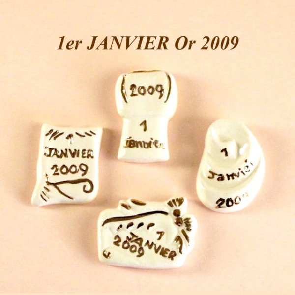 画像1: 【フェーブ】1er JANVIER Or 1月1日ホワイト・ゴールド - NEX 2009年 (S) (1)