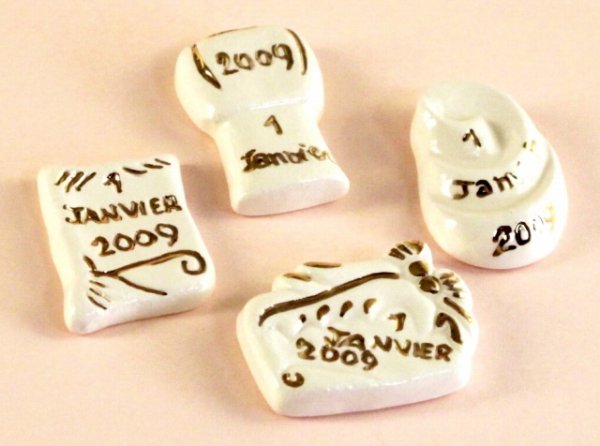 画像2: 【フェーブ】1er JANVIER Or 1月1日ホワイト・ゴールド - NEX 2009年 (S) (2)