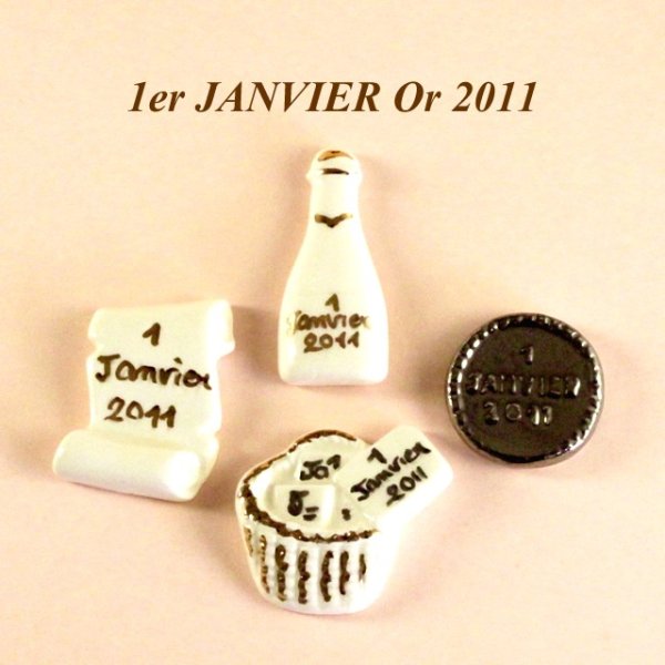 画像1: 【フェーブ】1er JANVIER Or 1月1日ホワイト・ゴールド - NEX 2011年 (S) (1)