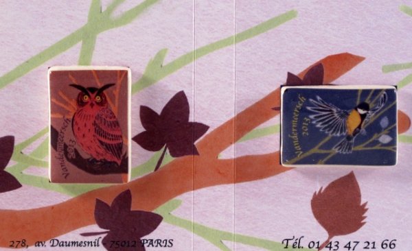 画像3: 【フェーブ】 Oiseaux 鳥 5個 - VANDERMEERSCH 2013年 (M)(S) (3)