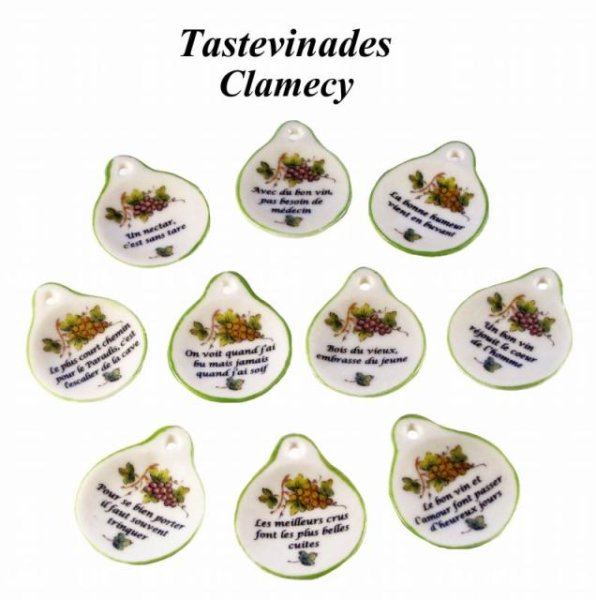 画像1: 【フェーブ】Tastevinades タストヴァン ワインの試飲皿 10個 - clamecy(S) (1)